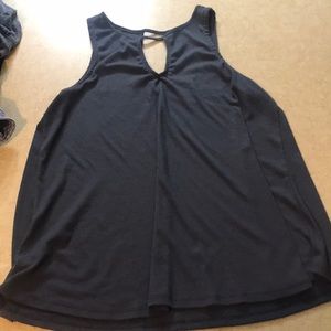 grey soft tank top
